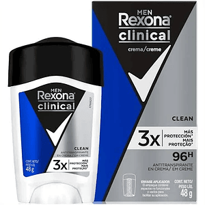 Desodorante barra Rexona Clinical Men Clean 48gr