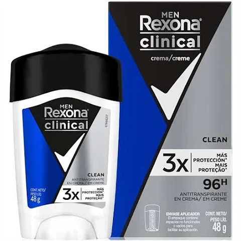 Desodorante barra Rexona Clinical Men Clean 48gr
