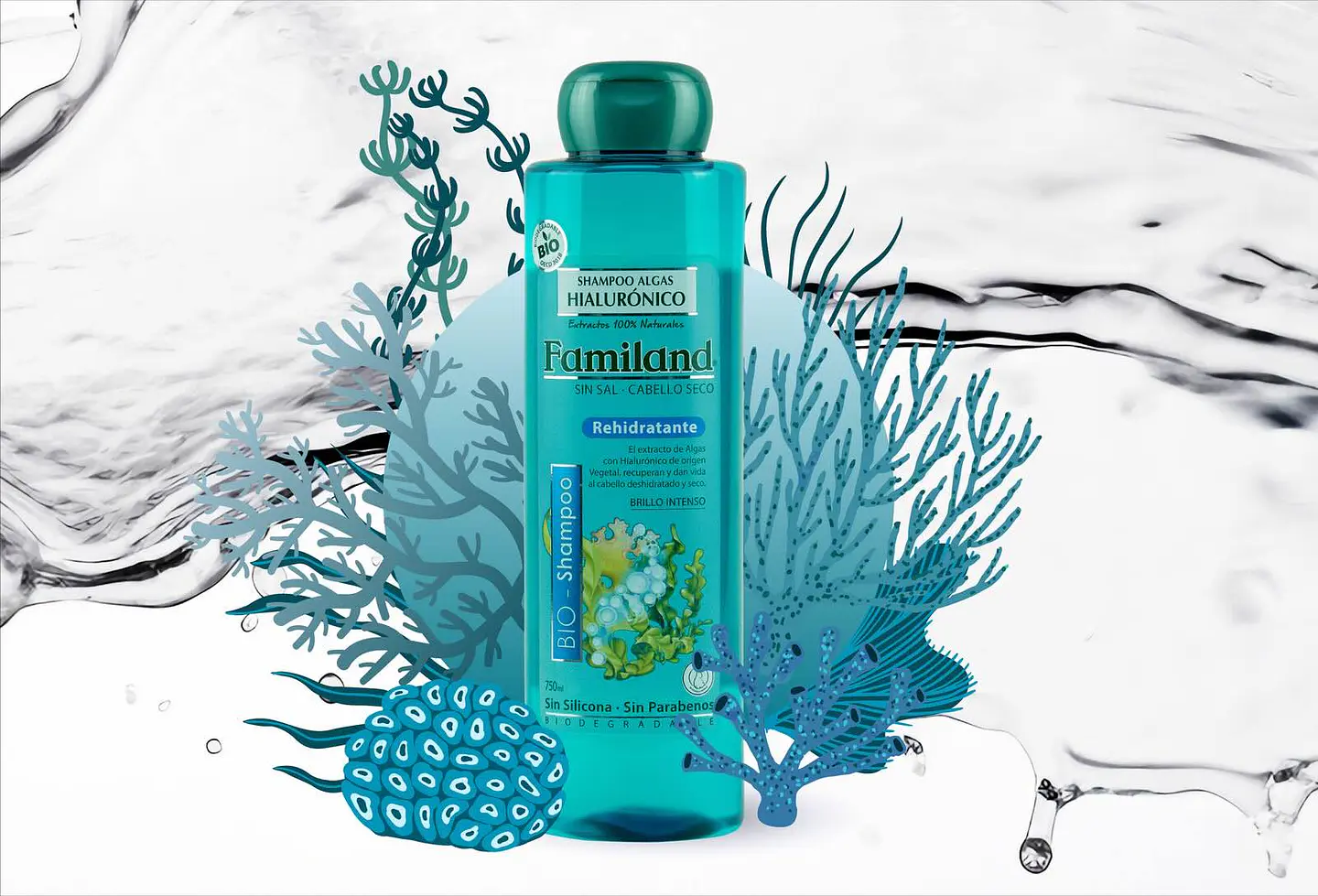 Shampoo Familand Algas Hialuronico 750ml 1