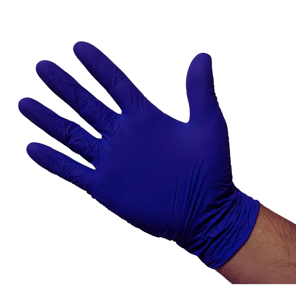 Guantes De Nitrilo Azul Cobalto caja 100 Unidades 2