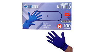 Guantes De Nitrilo Azul Cobalto caja 100 Unidades