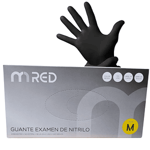 Guantes De Nitrilo Negro Caja de 100 Unidades - Mred