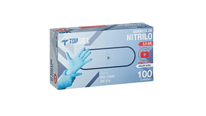 Guantes De Nitrilo Azul 3.5 Gr Caja 100 Unidades 