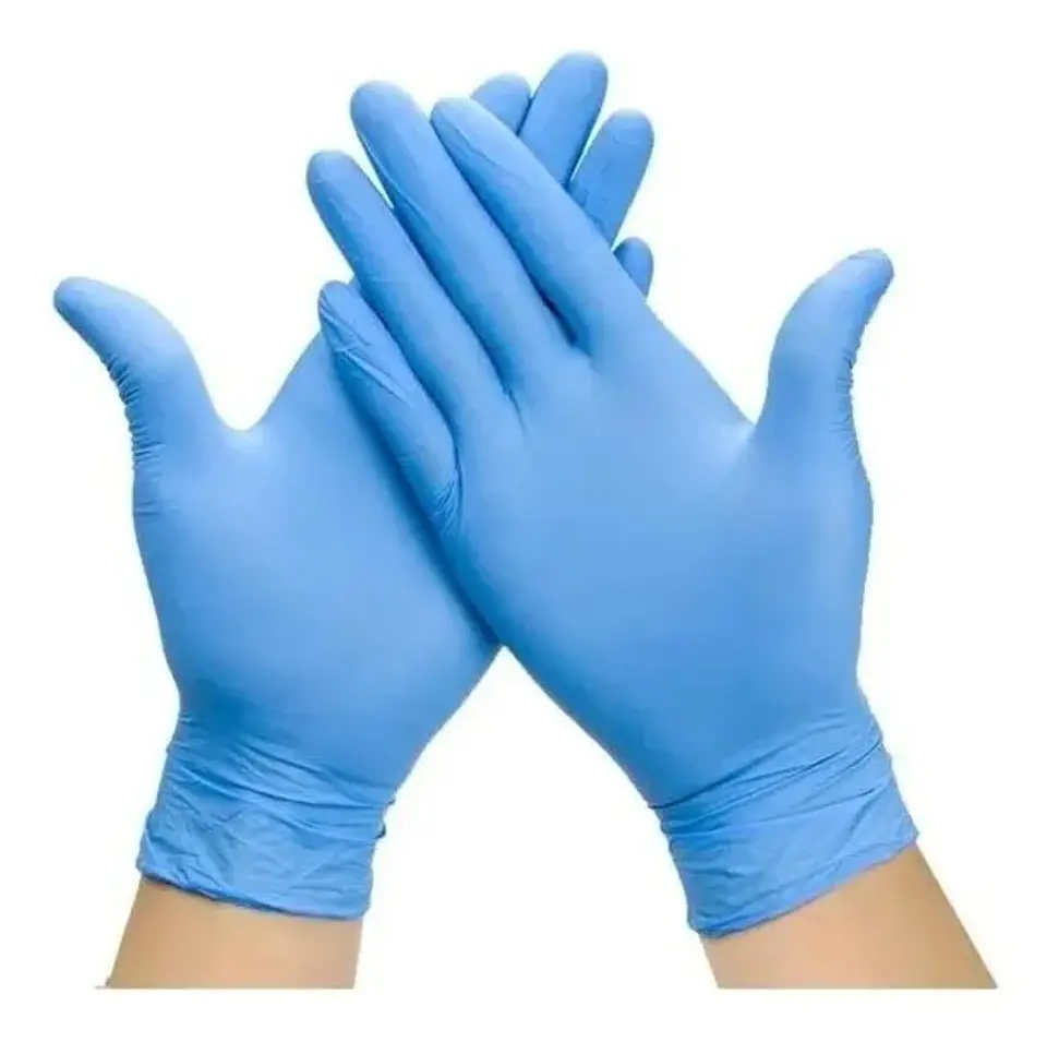 Guantes De Nitrilo Azul 3.5 Gr Desechables 100 Undidades - Mred 2