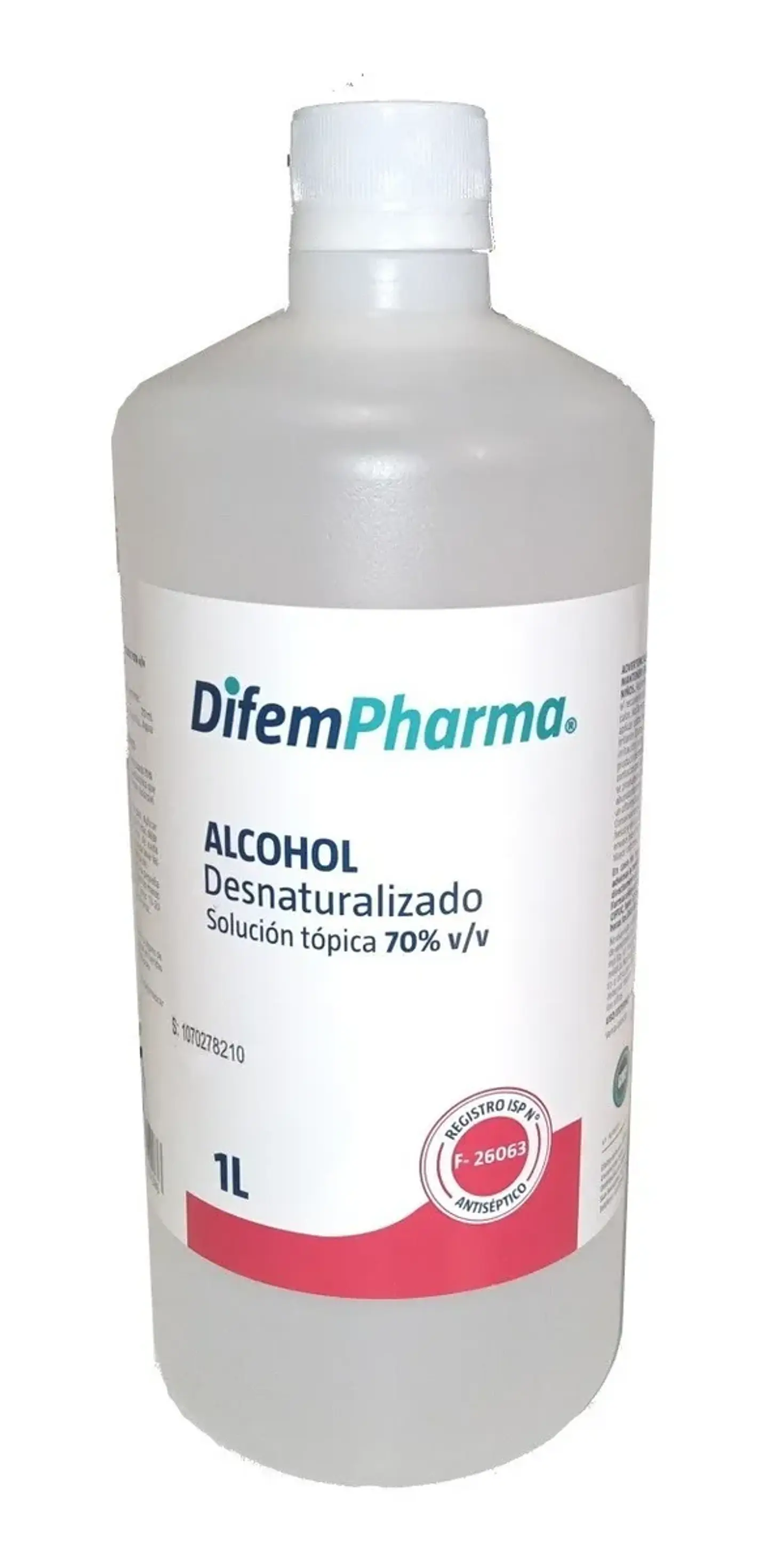 Alcohol 70° Desnaturalizado Difempharma 1 Litro 1