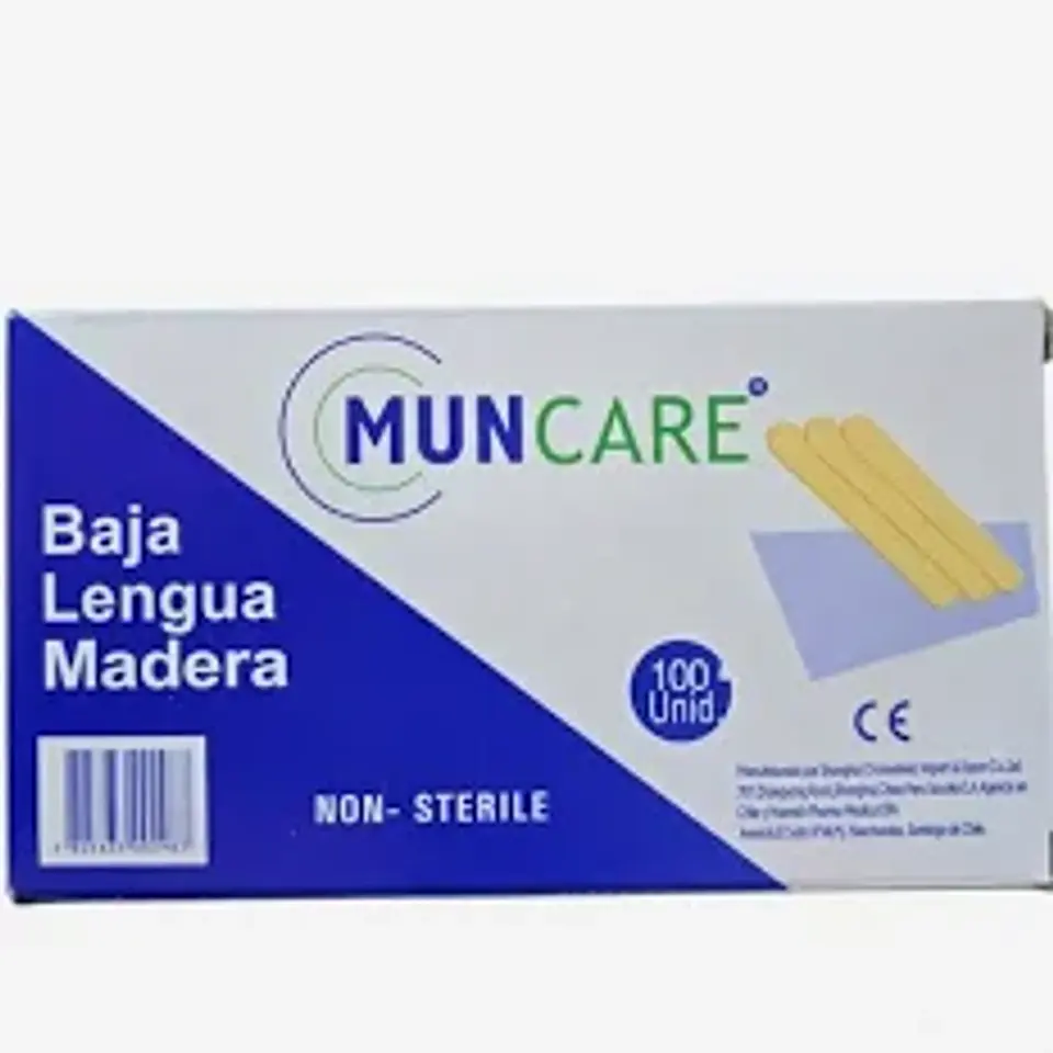 Baja Lengua de Madera caja de 100 Unidades - Muncare 1