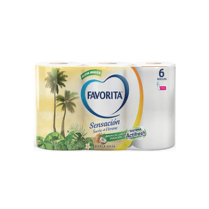 Papel Higenico Sensacion Coco 6 Rollos 22 Metros C/u