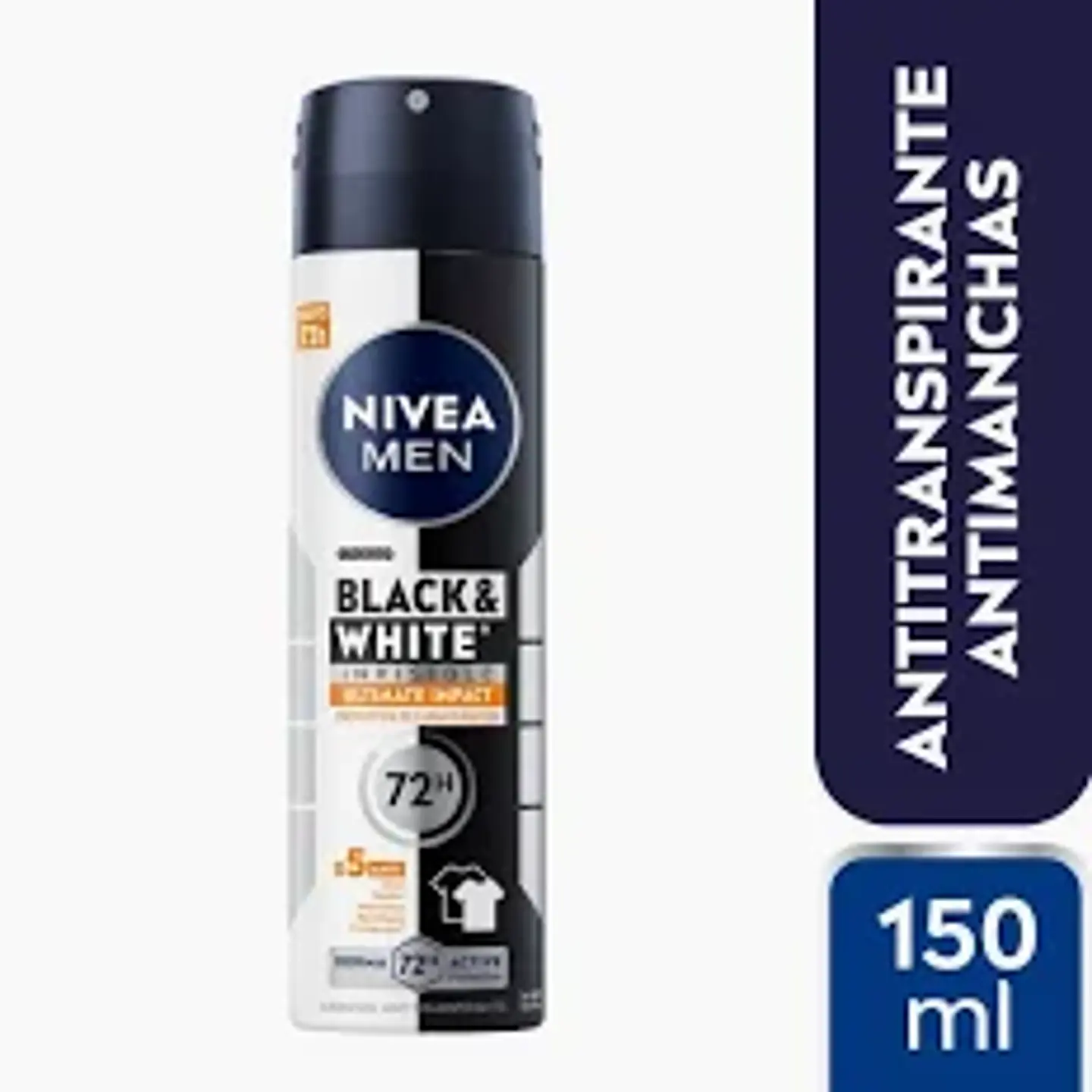 Desodorante spray Nivea men Invisible  B&W Ultimate Impact 150 ml 1