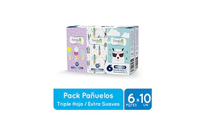 Pañuelos Compactos Infantiles 6 Unidades (10 Unidades C/U)