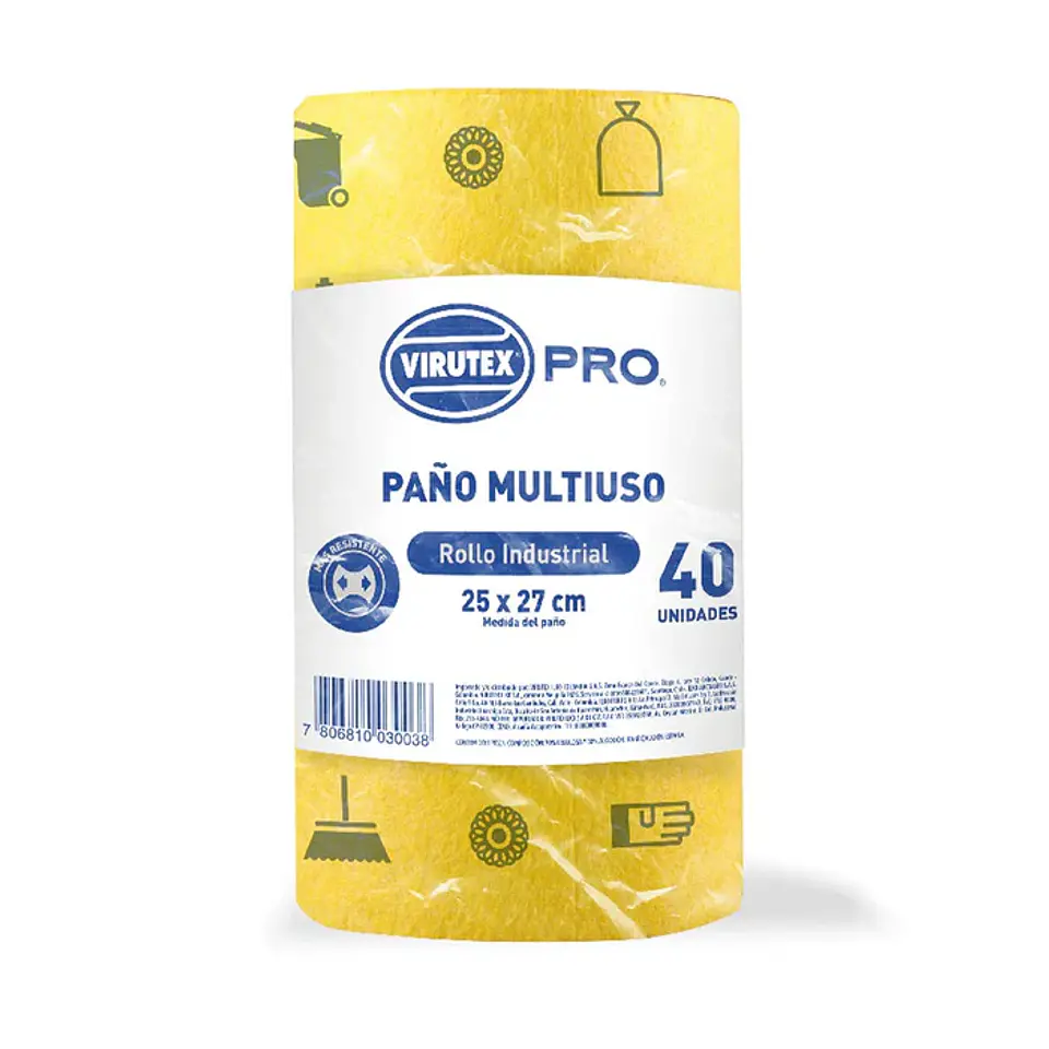 Paño Multiuso Rollo x 40 und Reutilizable - Virutex 1