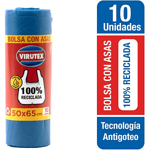 Bolsa de Basura Con Asas 50x65 10 Unidades - Virutex