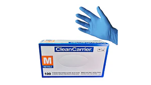 Guantes De Nitrilo Azul 100 Unidades - Cleancarrier