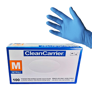 Guantes De Nitrilo Azul 100 Unidades - Cleancarrier