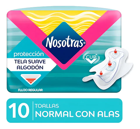 Toalla Higenica Normal Con Alas 10 Unidades Nosotras