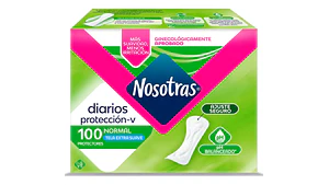 Protectores Diarios Nosotras Tela Suave Cortos 100 Un