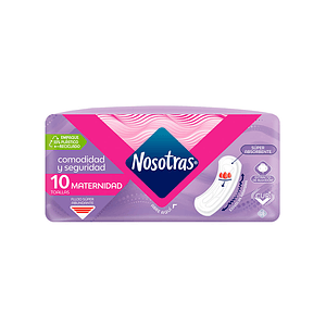 Toalla Higiénica Nosotras Maternidad Suave Sin Alas 10 Unidades -Nosotras