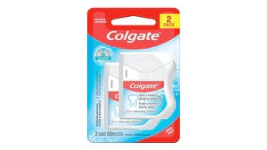 Pack 2 Hilos Dentales Colgate Encerado 50m Cada Uno