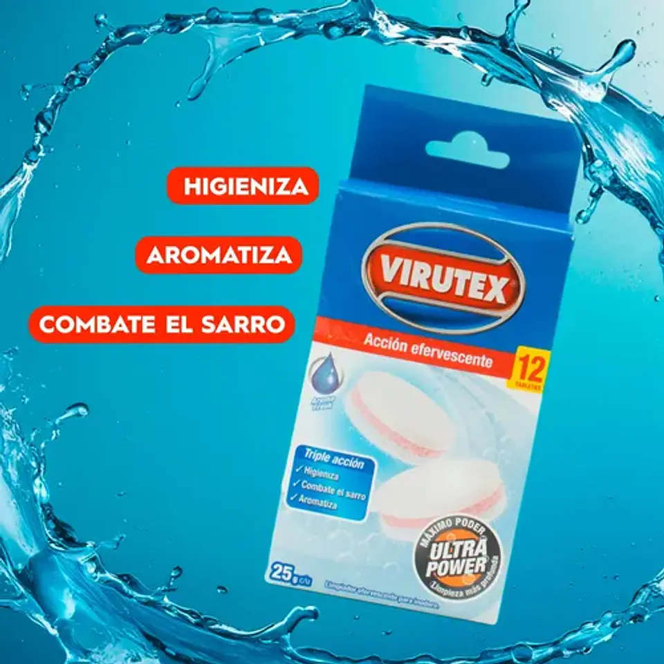 Pastilla desinfectante para tanque de inodoro 12 Unidades - Virutex 4