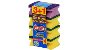 Esponja Acanalada 3+1 Clasica - Virutex