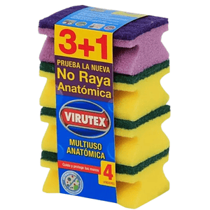 Esponja Acanalada 3+1 Clasica - Virutex