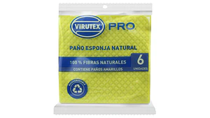 Paño Esponja Amarillo 6 unidades - Virutex