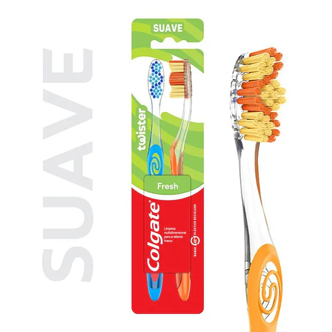 Cepillo Dental Colgate Twister  Suave 2x1