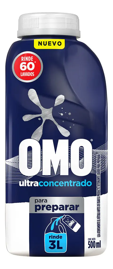 Detergente Líquido Botella Para Diluir 500 Ml - OMO