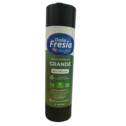 Bolsa Basura Grande 80x110 Cms 10 Unidades - Doña Fresia