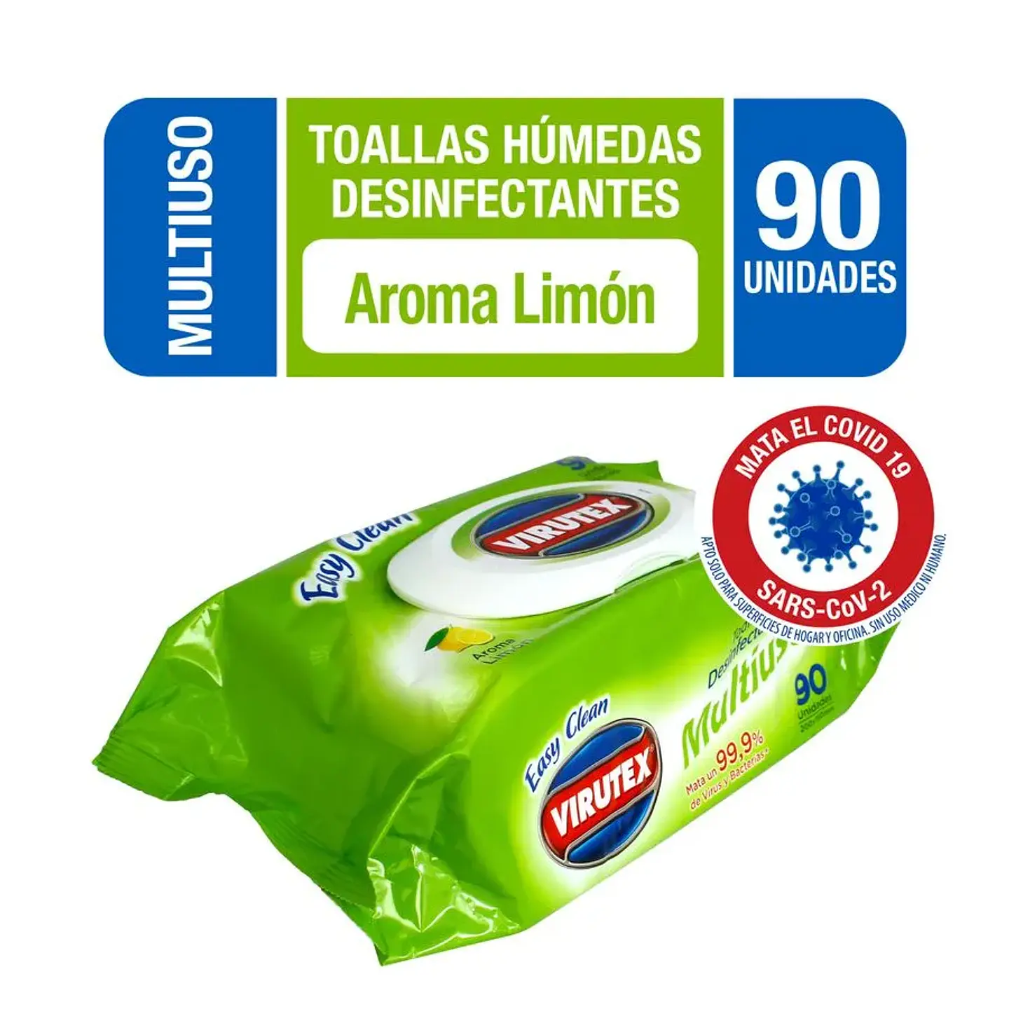Toallitas Humedas desinfectante aroma Limon 90 und - Virutex 1