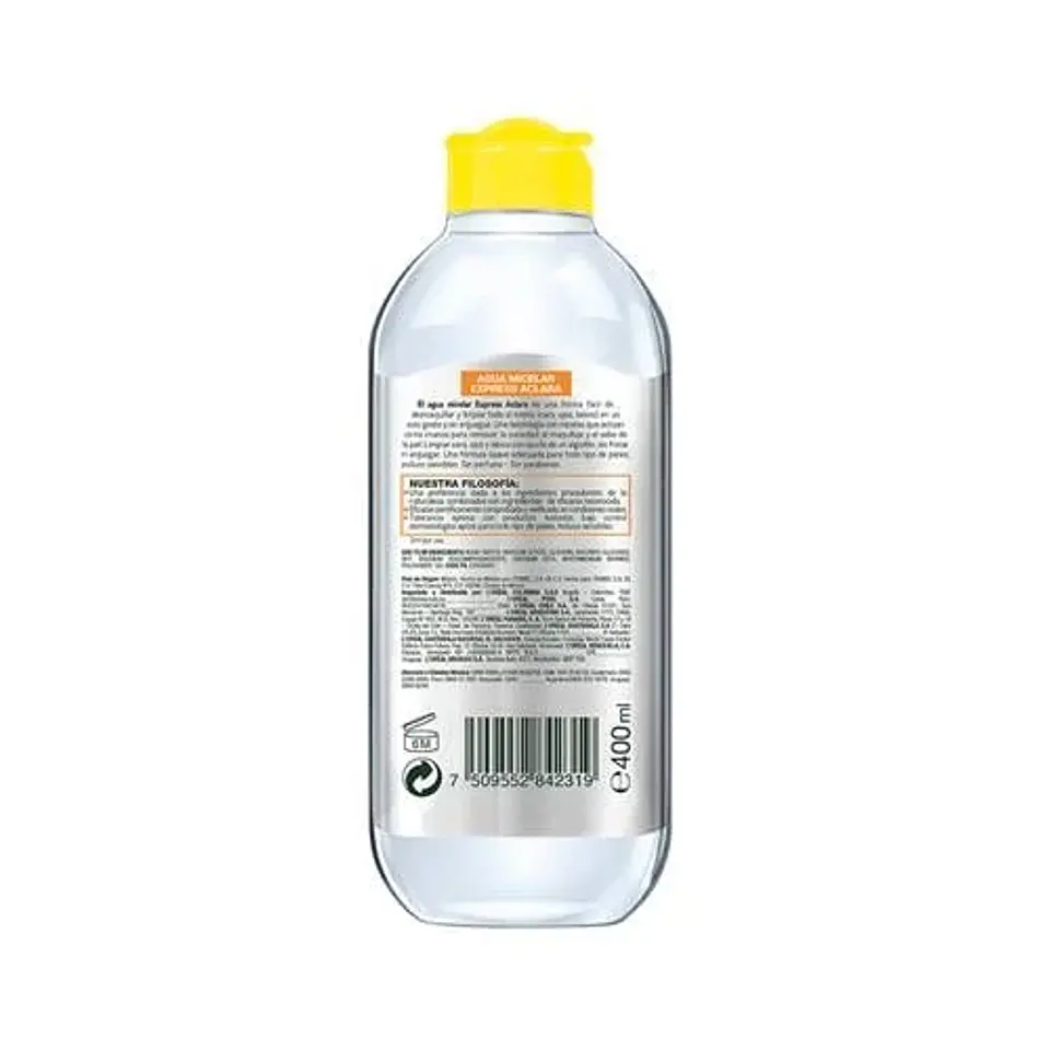 Agua Micelar Garnier Skin Active Express Aclara 400ml 2