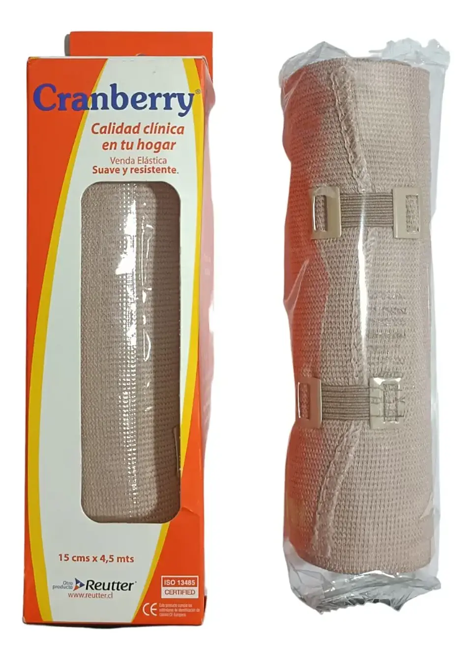 Venda Elástica Suave Y Resistente 15cm X 4.5 mtrs + sujetador 1