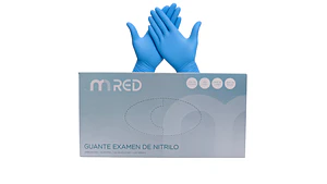 Guantes De Nitrilo Azul 3.5 Gr Desechables 100 Undidades - Mred