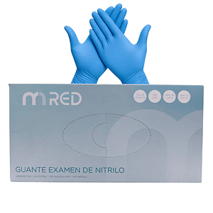 Guantes De Nitrilo Azul 3.5 Gr Desechables 100 Undidades - Mred