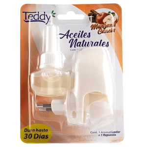 Ambientador Enchufe + Repuesto Aroma Manzana y Canela - Teddy 