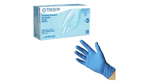 Guantes de nitrilo azul 3.5 gr talla s - Tresor