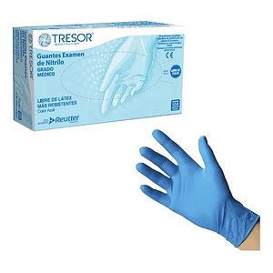 Guantes de nitrilo azul 3.5 gr talla s - Tresor