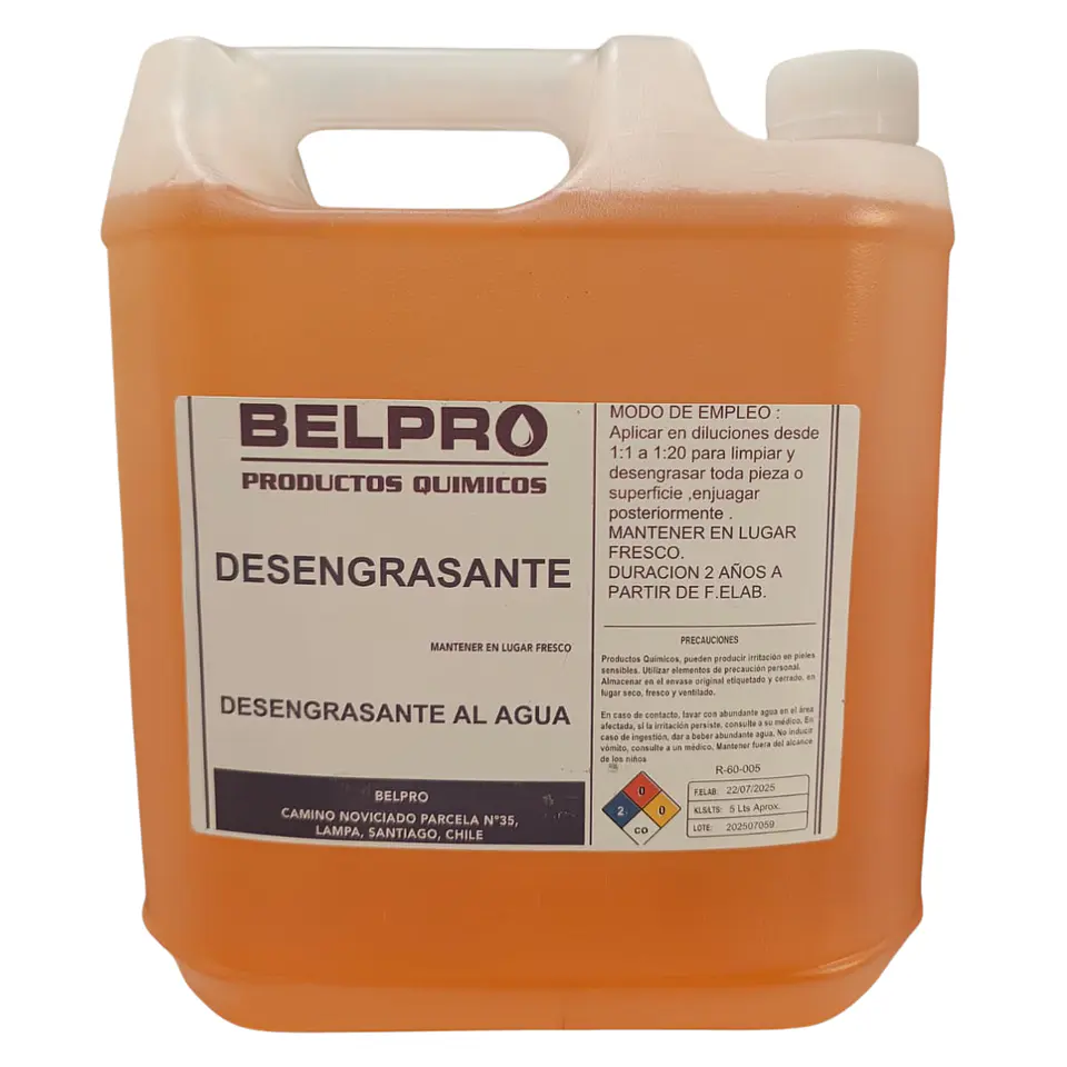 Desengrasante Alto Poder 5 Litros - Belpro 1