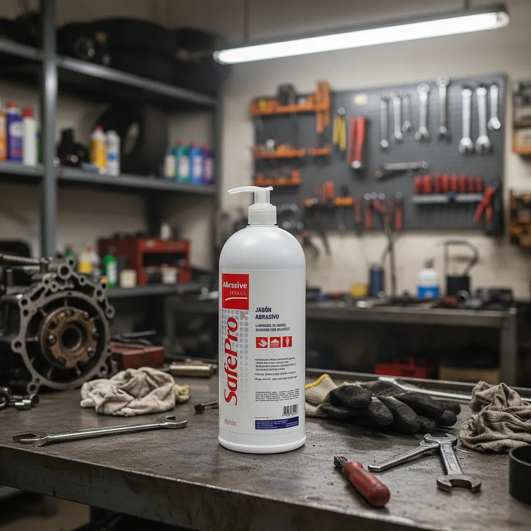 Jabón Mecánico Abrasivo Safepro 1 Litro Con Dosificador 2