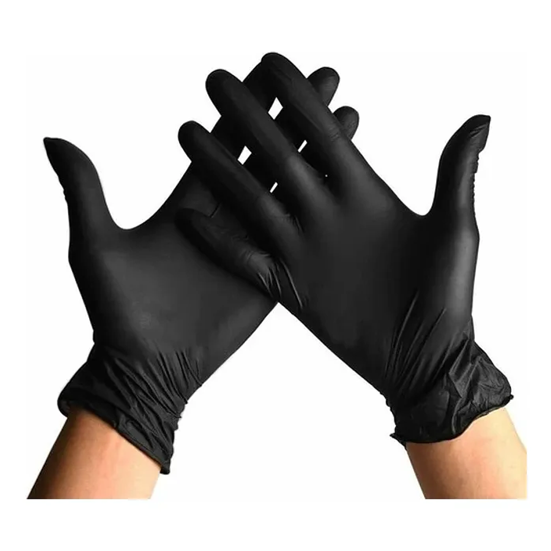 Guantes De Vinilo Negro Caja 100 Unidades - Hygieina 1