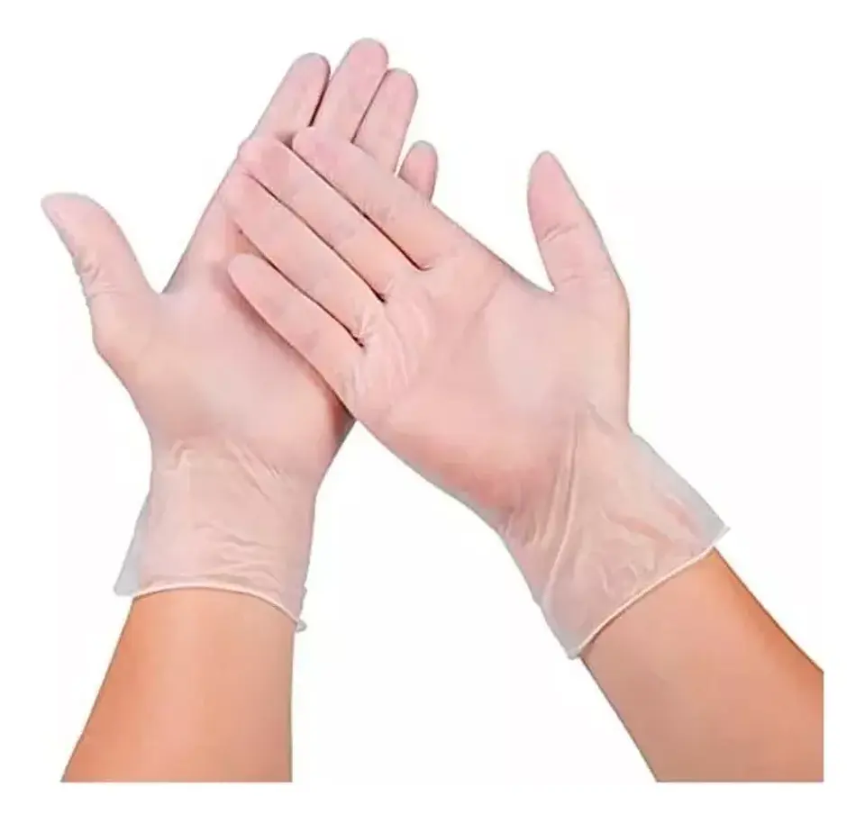 Guantes De Vinilo Caja Transparente Caja 100 Unidades - Mred 2