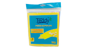 Paño Esponja Ultra Absorbente 3 Unidades - Teddy