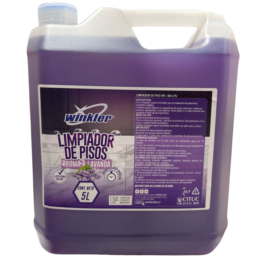 Limpiador De Pisos Lavanda Env. 5l Wk-634lpu - Winkler 1