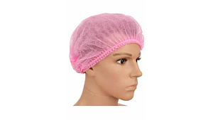 Cofia Gorro clip Rosada - 100 Unidades