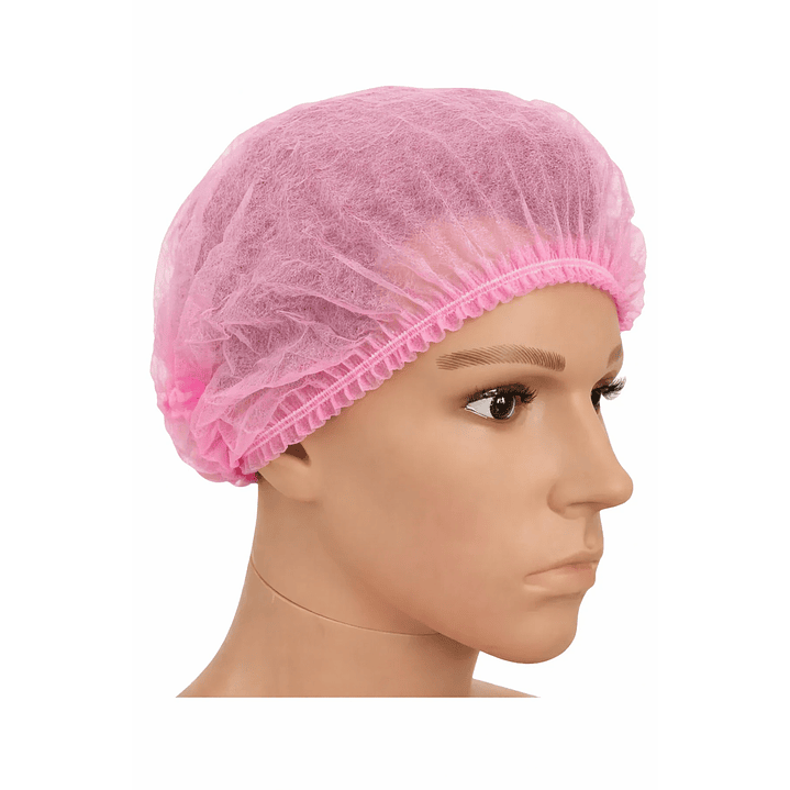  Cofia Gorro clip Rosada - 100 Unidades 1