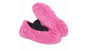 Cubre Calzado Desechable Rosados Antideslizante 100 unidades 