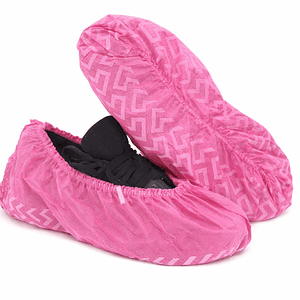 Cubre Calzado Desechable Rosados Antideslizante 100 unidades 