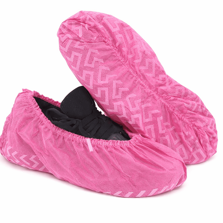 Cubre Calzado Desechable Rosados Antideslizante 100 unidades  1