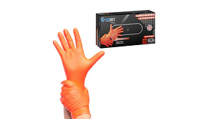 Guantes Nitrilo Naranjo Texturizado Profesional 8.0gr 50 Uds