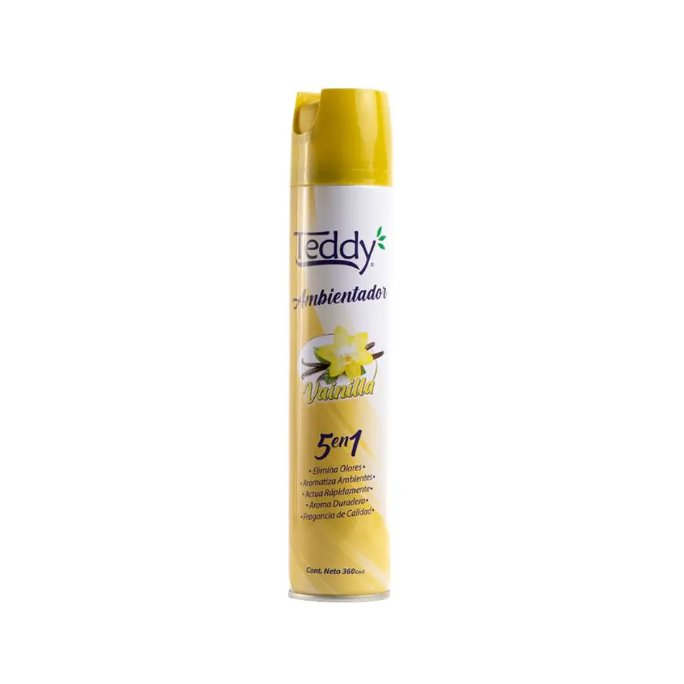 Ambientador Spray Marca Teddy 400ml Vainilla 1