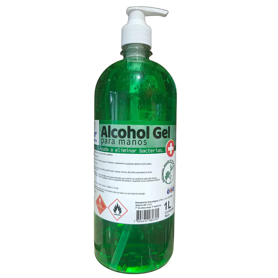 Gel alcohol con tapa dosificadora 1 Litro WK-117 - Winkler 1